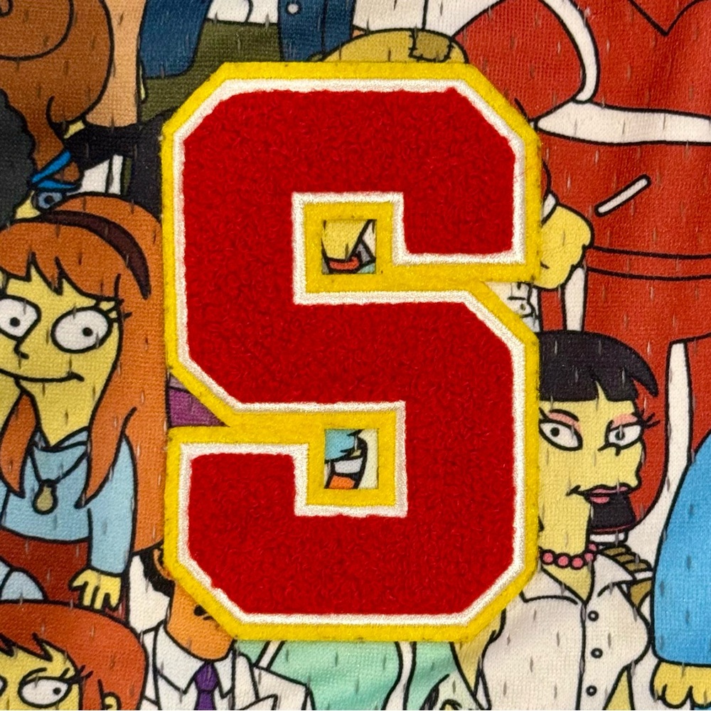 Maxima Simpsons Collage Shorts Mens Small 20th Century Fox Varsity Athletic Bart - Picture 5 of 8